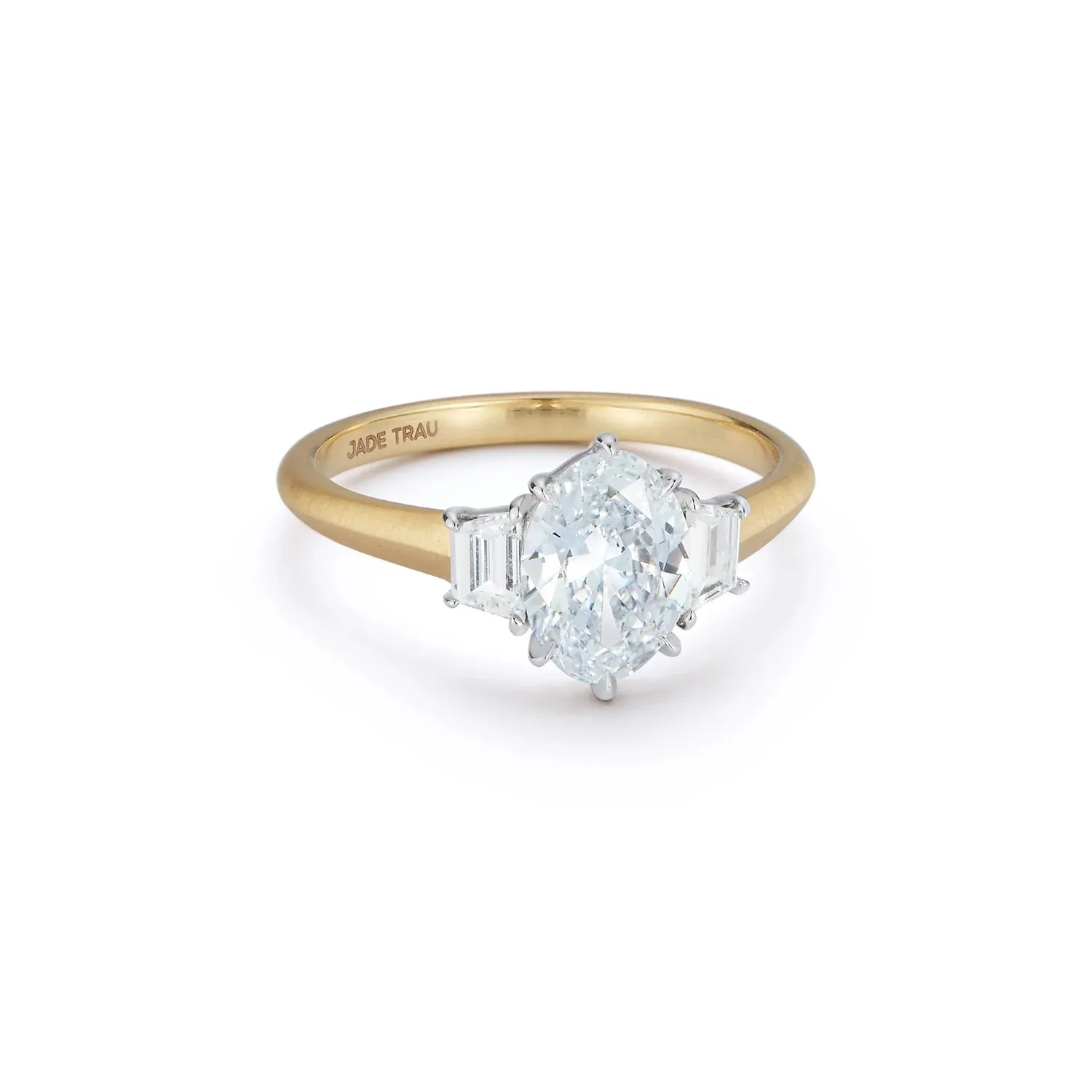 Jade Trau Jenny Three Stone Ring - Semi Mount