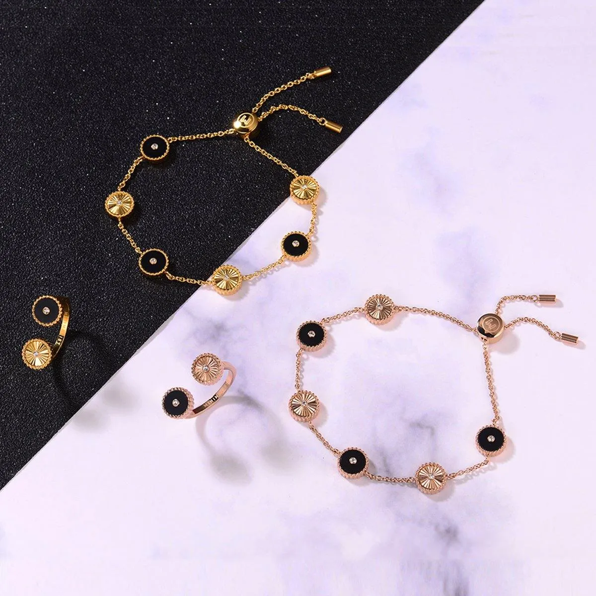 Kanz / Ring Black Gold
