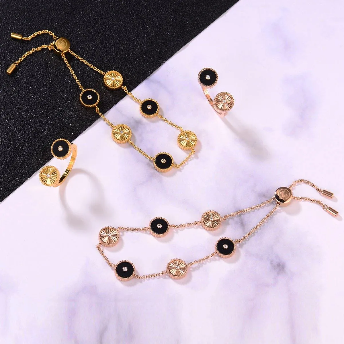 Kanz / Ring Black Gold