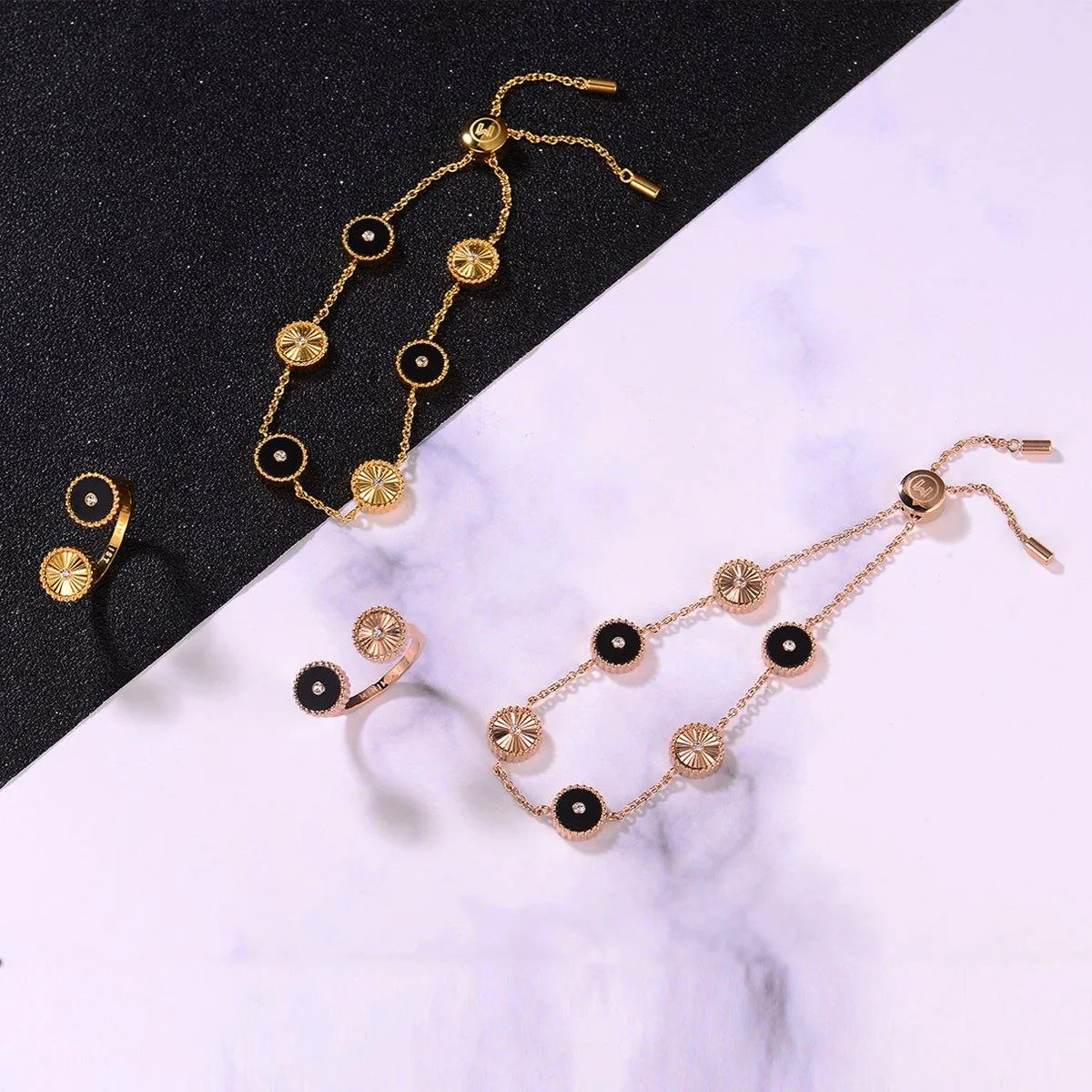 Kanz / Ring Black Gold