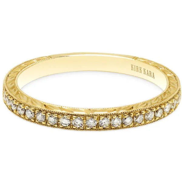 Kirk Kara "Carmella" Hand Engraved Diamond Wedding Band