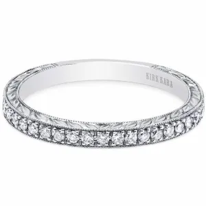 Kirk Kara "Carmella" Hand Engraved Diamond Wedding Band