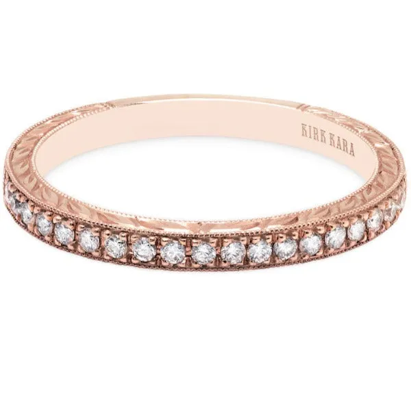 Kirk Kara "Carmella" Hand Engraved Diamond Wedding Band