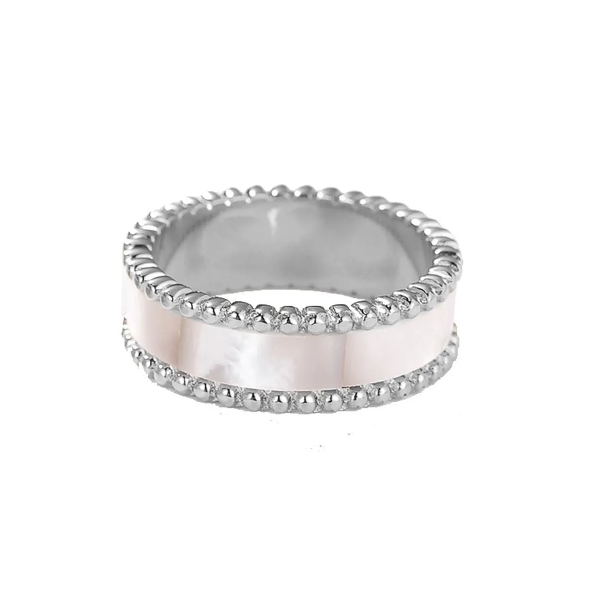 Lulwah Ring / Pearl Silver ( Size 7 )