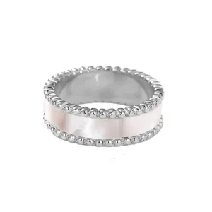 Lulwah Ring / Pearl Silver ( Size 7 )