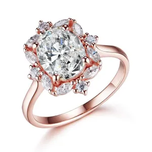 Luxury 2CT Diamond 14K White Gold Ring