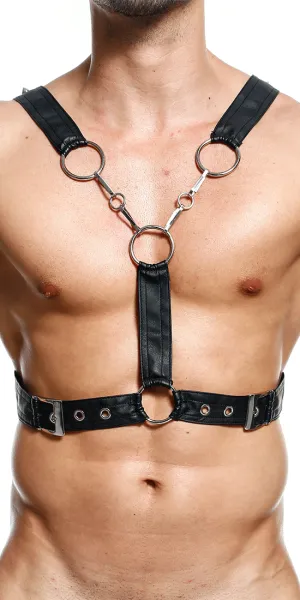 Malebasics Dmbl09 Dngeon Cross Chain Harness Black