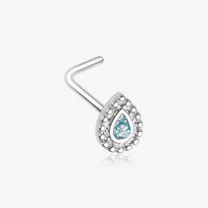 Mandala Ornate Sparkle L-Shaped Nose Ring