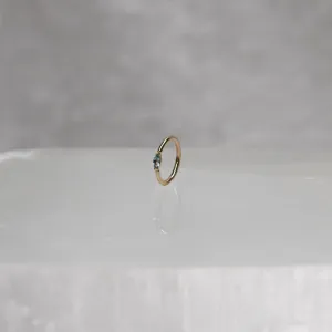 Marquise Prong Ring with Aquamarine