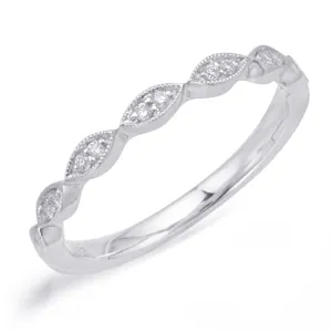 Milgrain Stackable Vintage Diamond Band