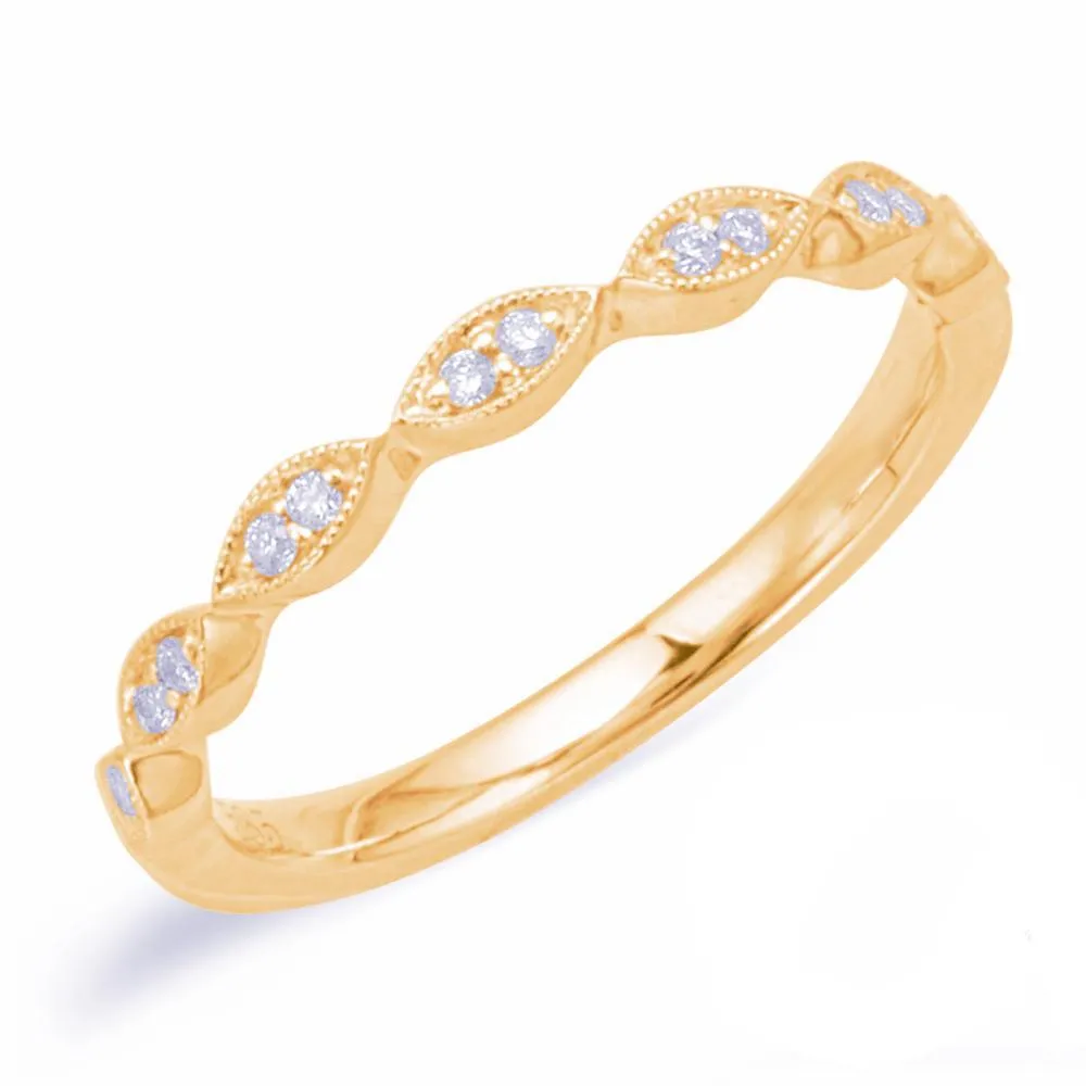 Milgrain Stackable Vintage Diamond Band