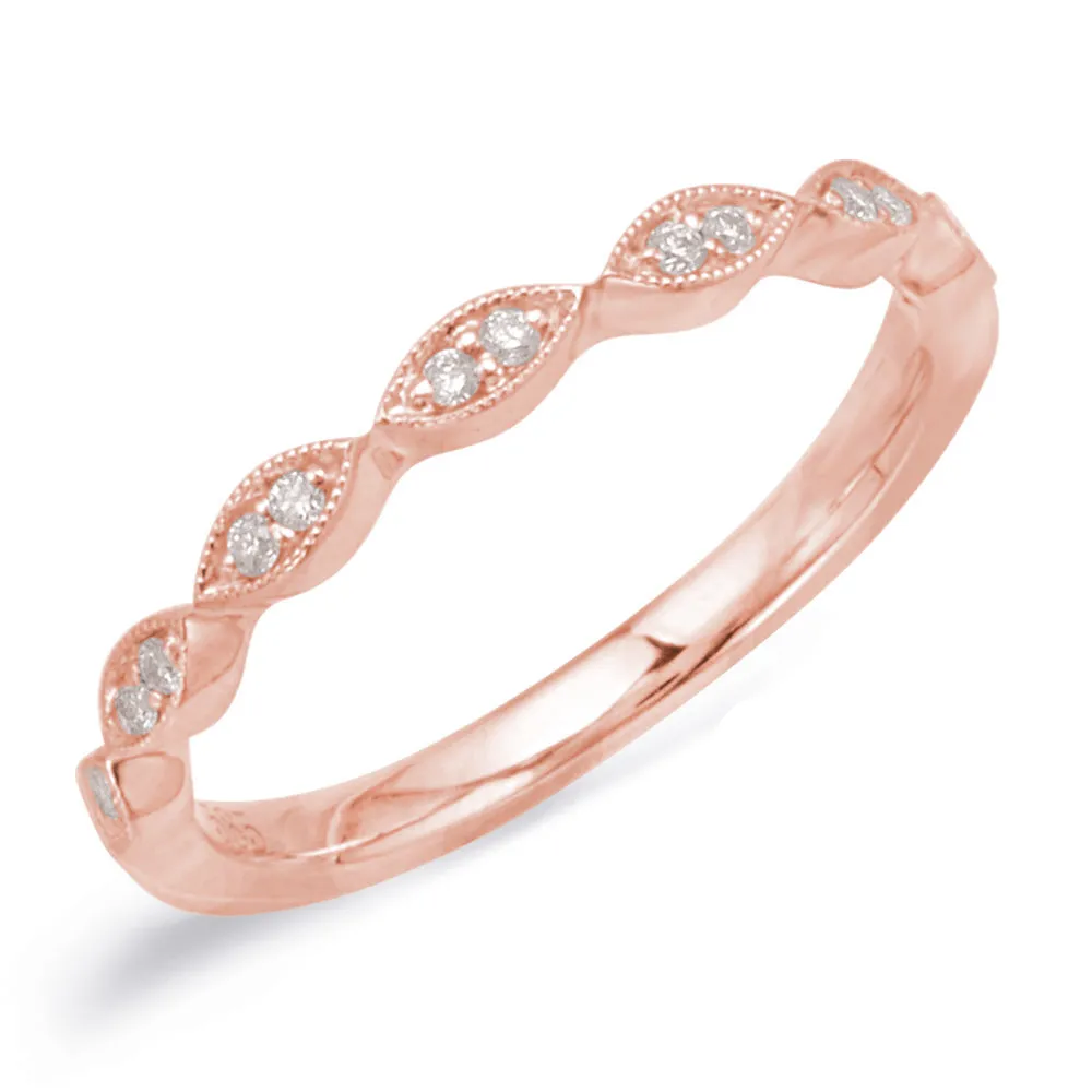 Milgrain Stackable Vintage Diamond Band