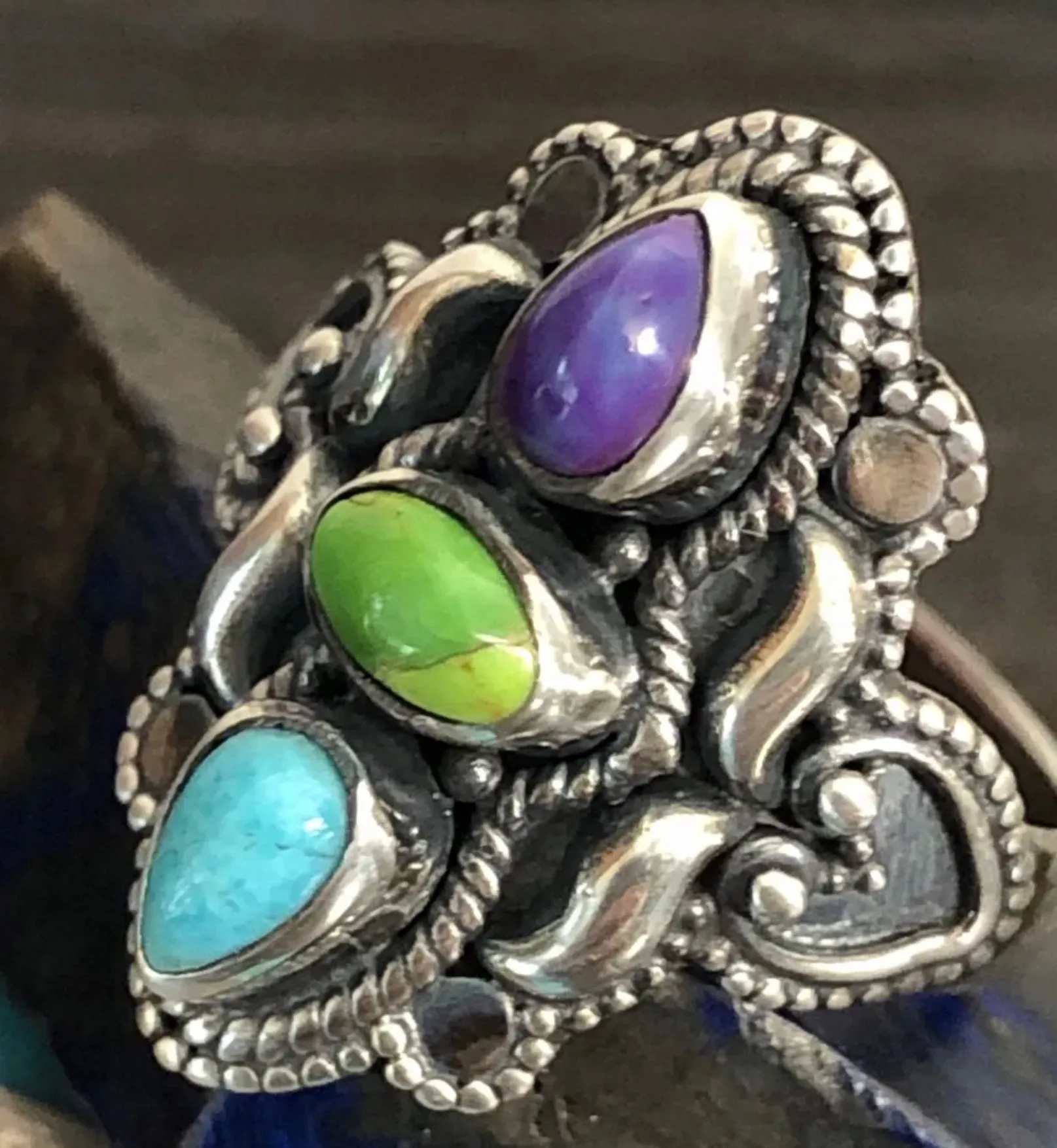 Native American Turquoise Charlotte Petite Ring 5