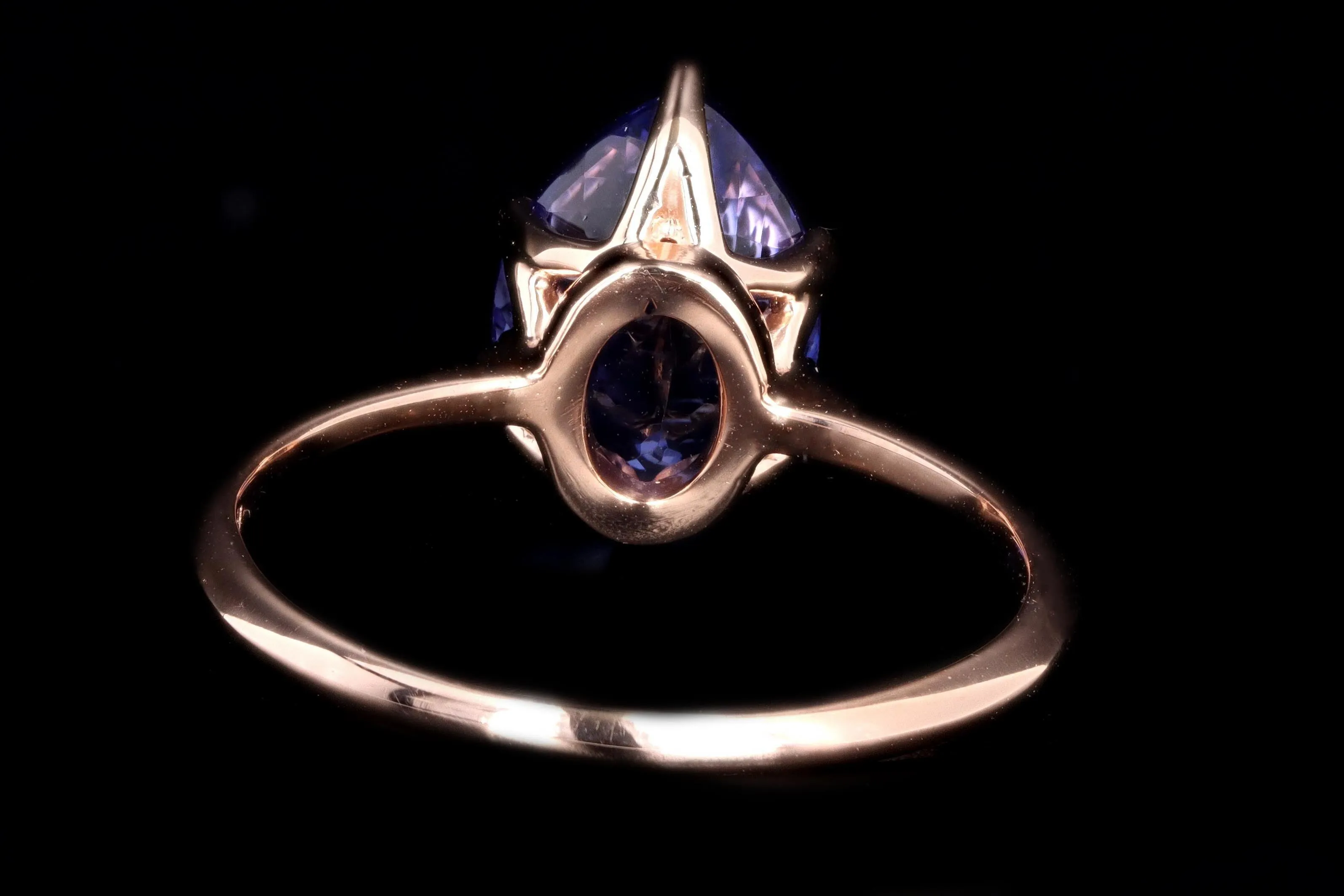 New Vintage Inspired 18K Rose Gold 2.45 Carat Tanzanite Ring