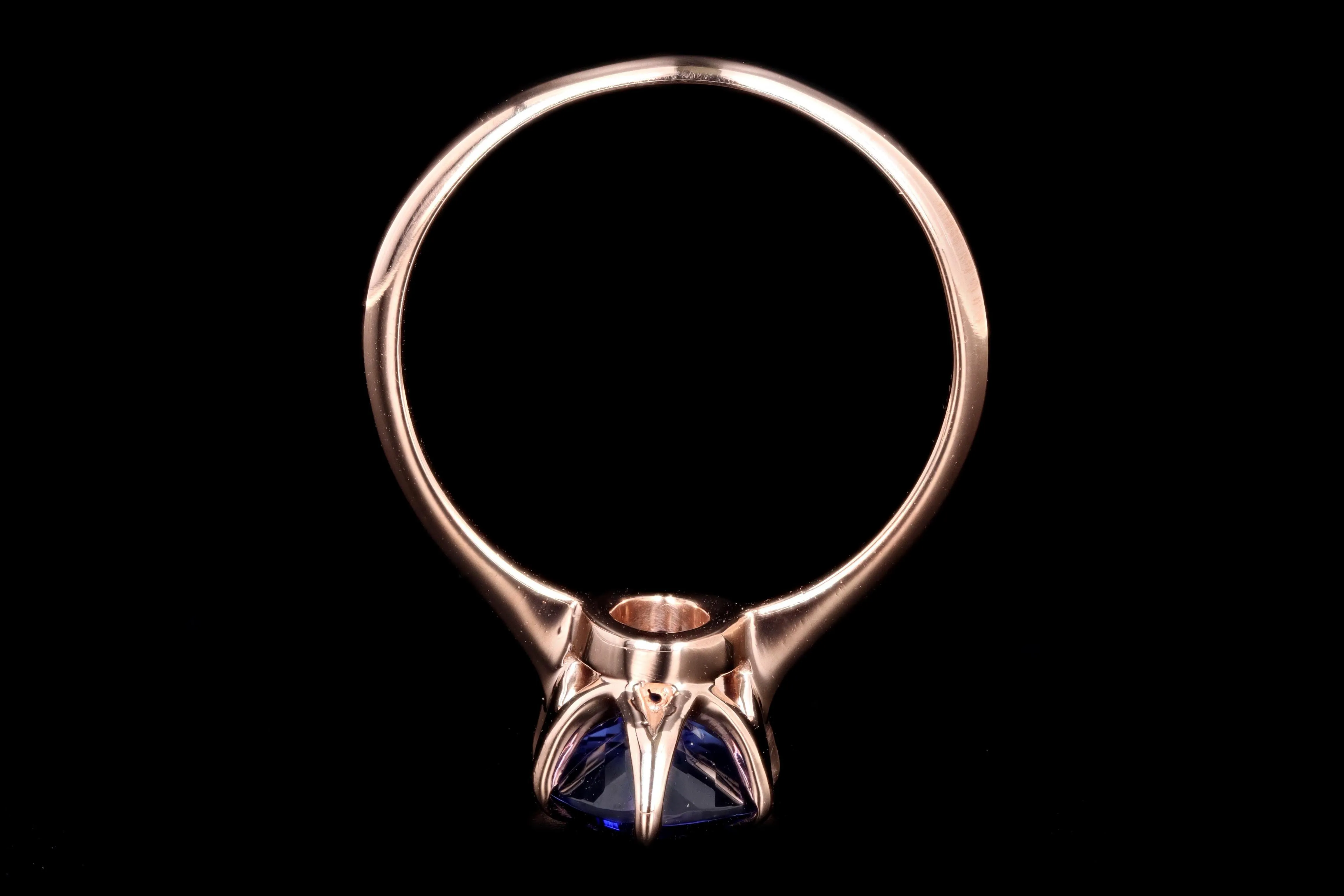 New Vintage Inspired 18K Rose Gold 2.45 Carat Tanzanite Ring