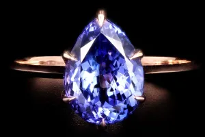 New Vintage Inspired 18K Rose Gold 2.45 Carat Tanzanite Ring