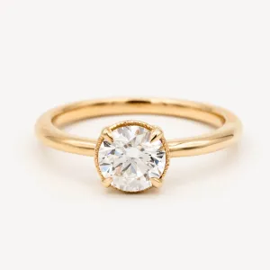 Oak Diamond Engagement Ring | 1.05ct Lab Grown Diamond | 14k Yellow Gold