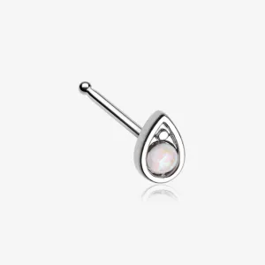 Opalescent Teardrop Sparkle Nose Stud Ring