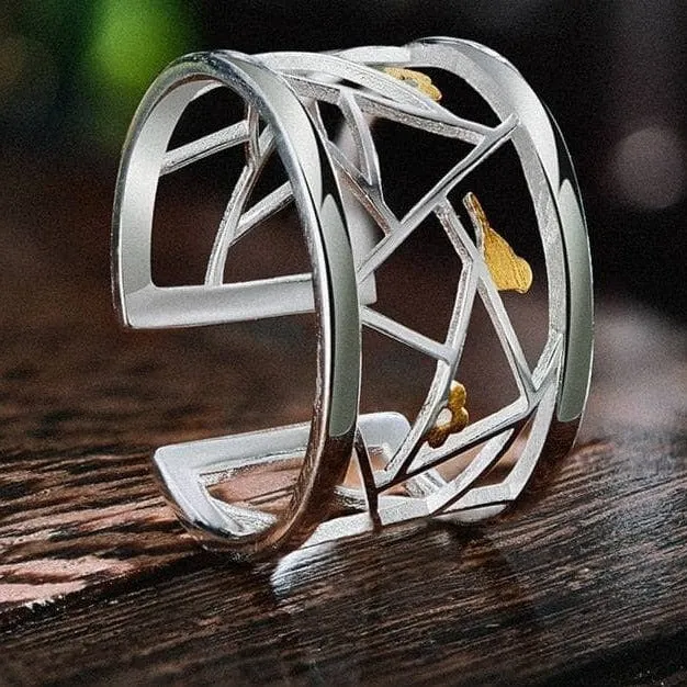 Oriental Element Window Paper-cut Ring