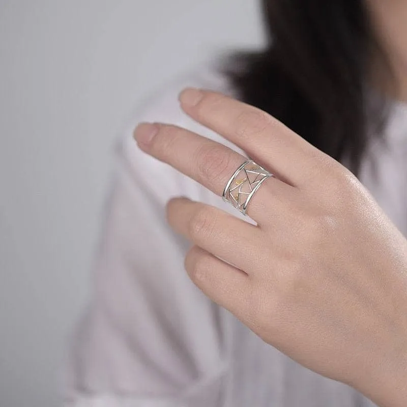 Oriental Element Window Paper-cut Ring