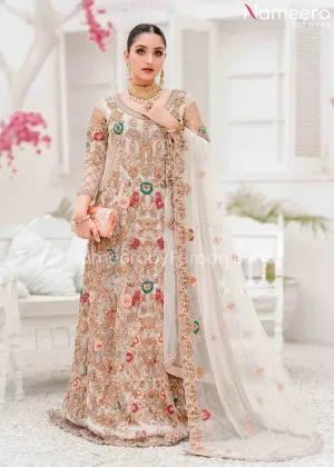 Pakistani Wedding Dress for Bride in Maxi Style #BS629