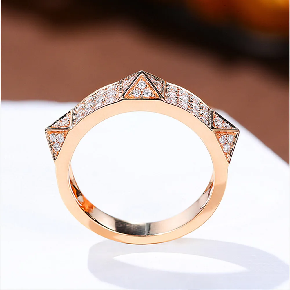 Pave Rivet Style Diamond Ring