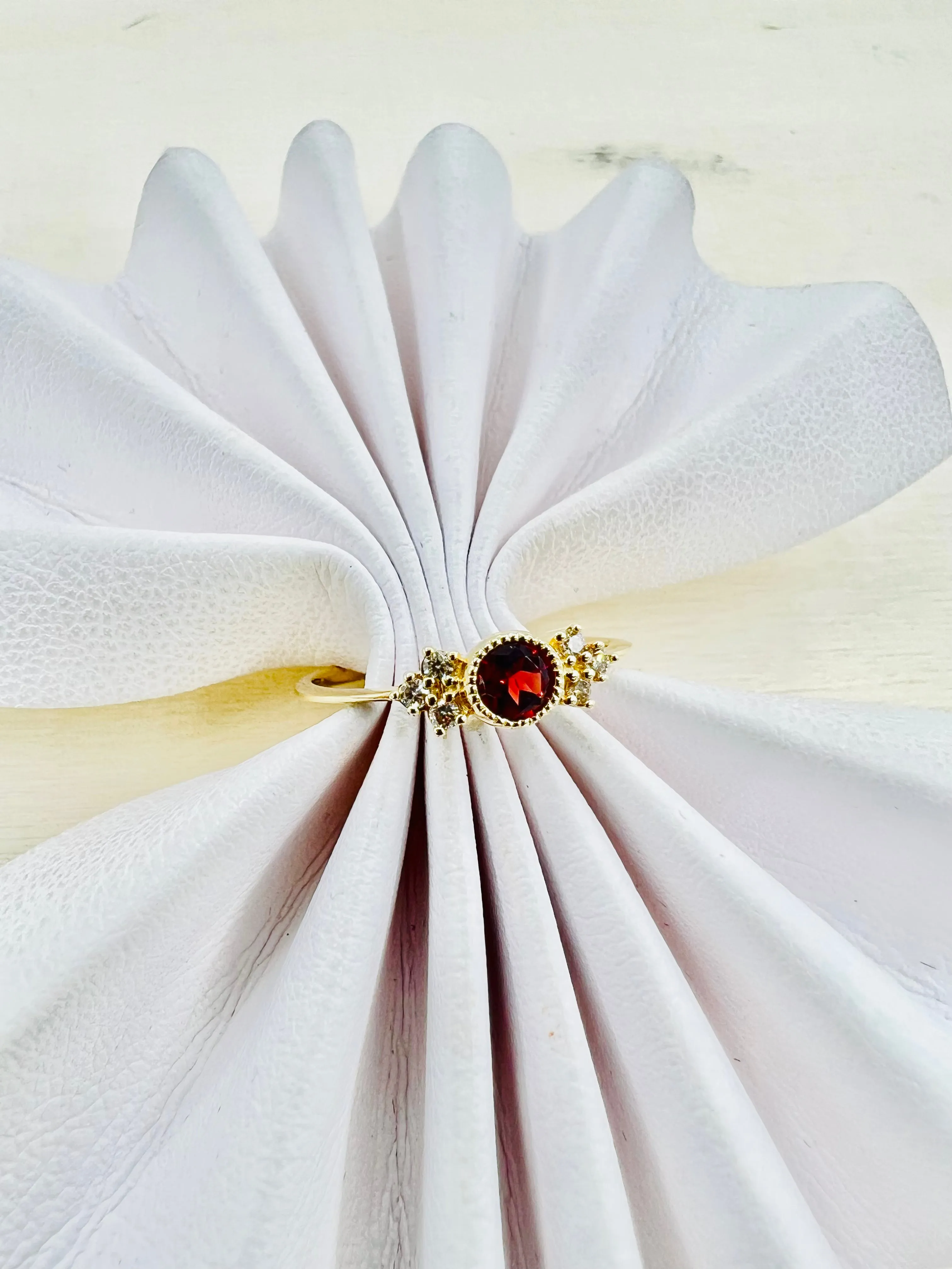 Petite Diamond and Gemstone Bezel Set Rings