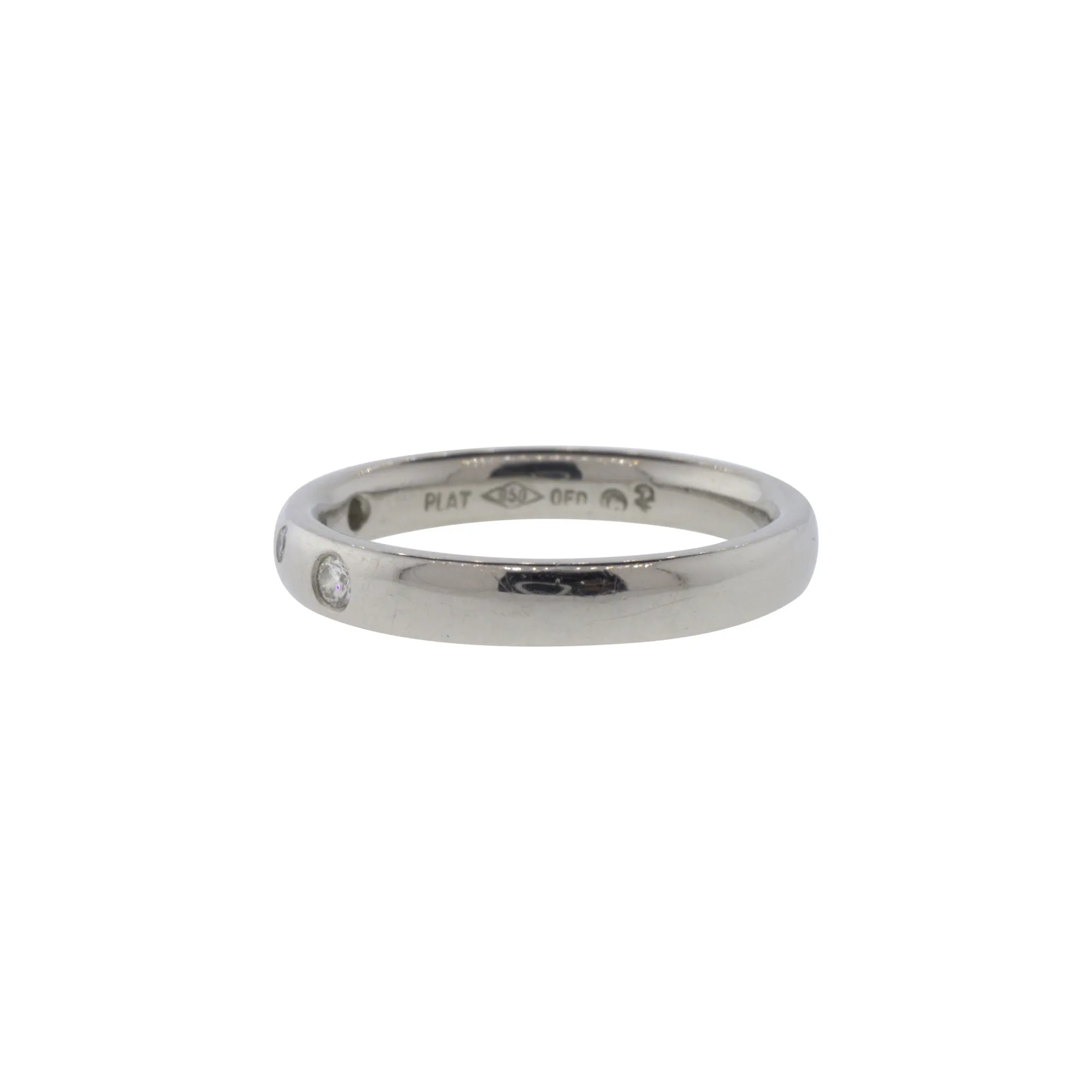 Platinum Four Stone Diamond Band
