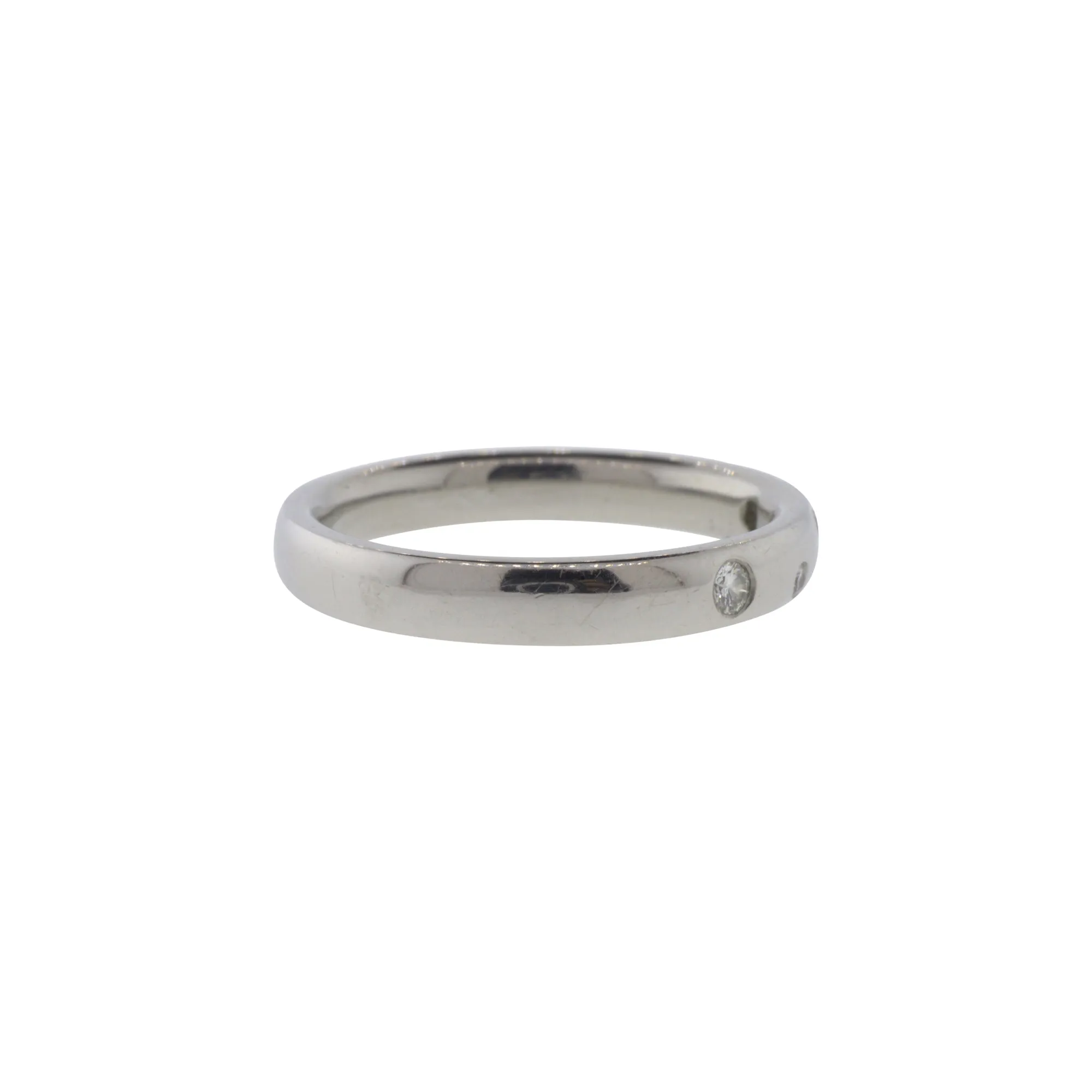 Platinum Four Stone Diamond Band