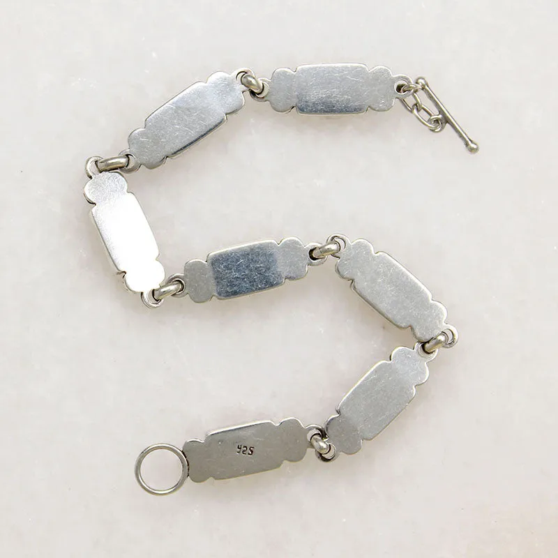 Powder Pink Opal & Sterling Silver Bracelet