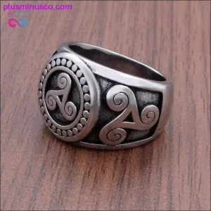 Punk Vegvisir Viking Stainless Steel Rings Futhark Runes
