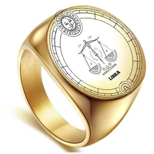 Punk Vintage Twelve Constellations Rings