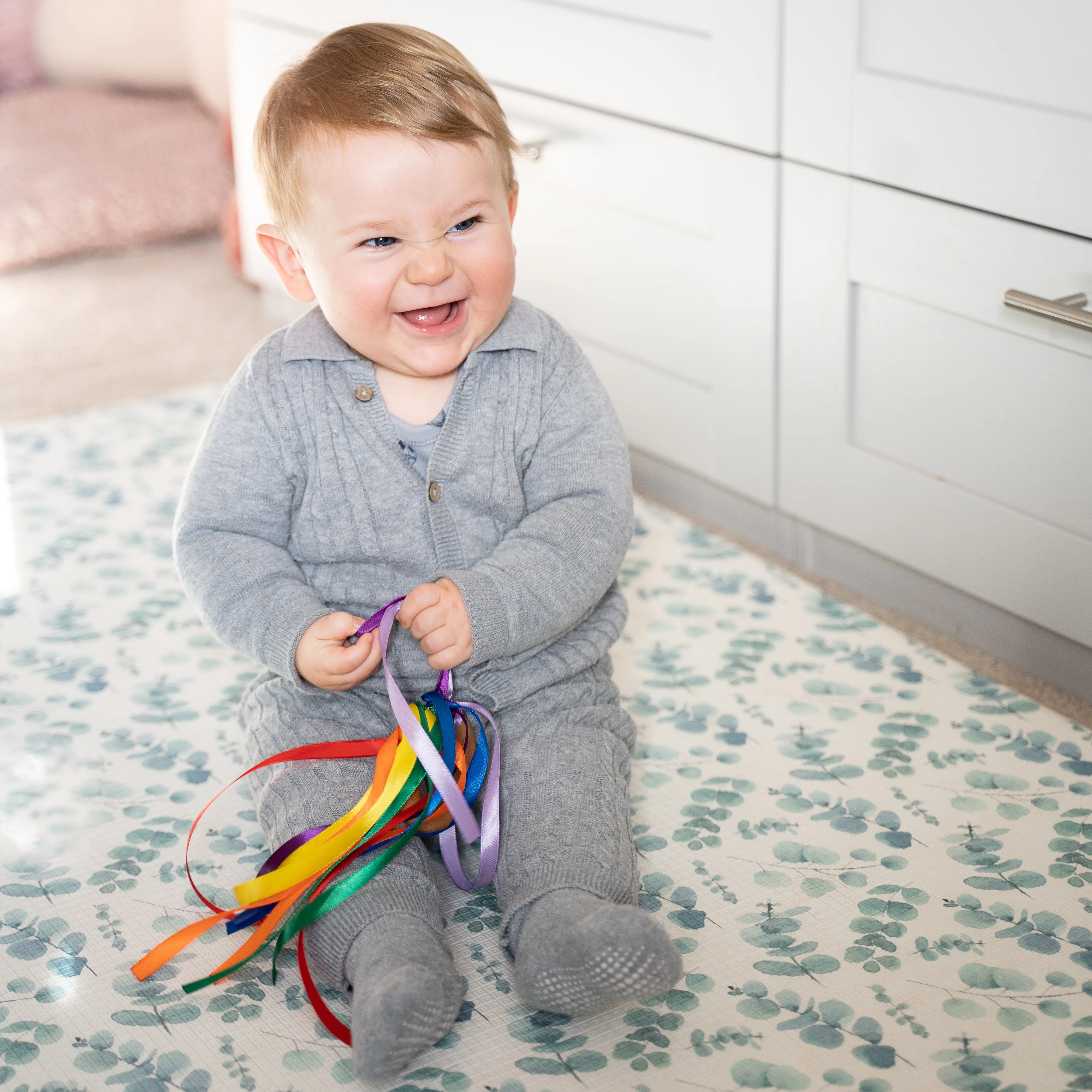 Rainbow and Black & White Ribbon Ring Combo | UKCA Tested