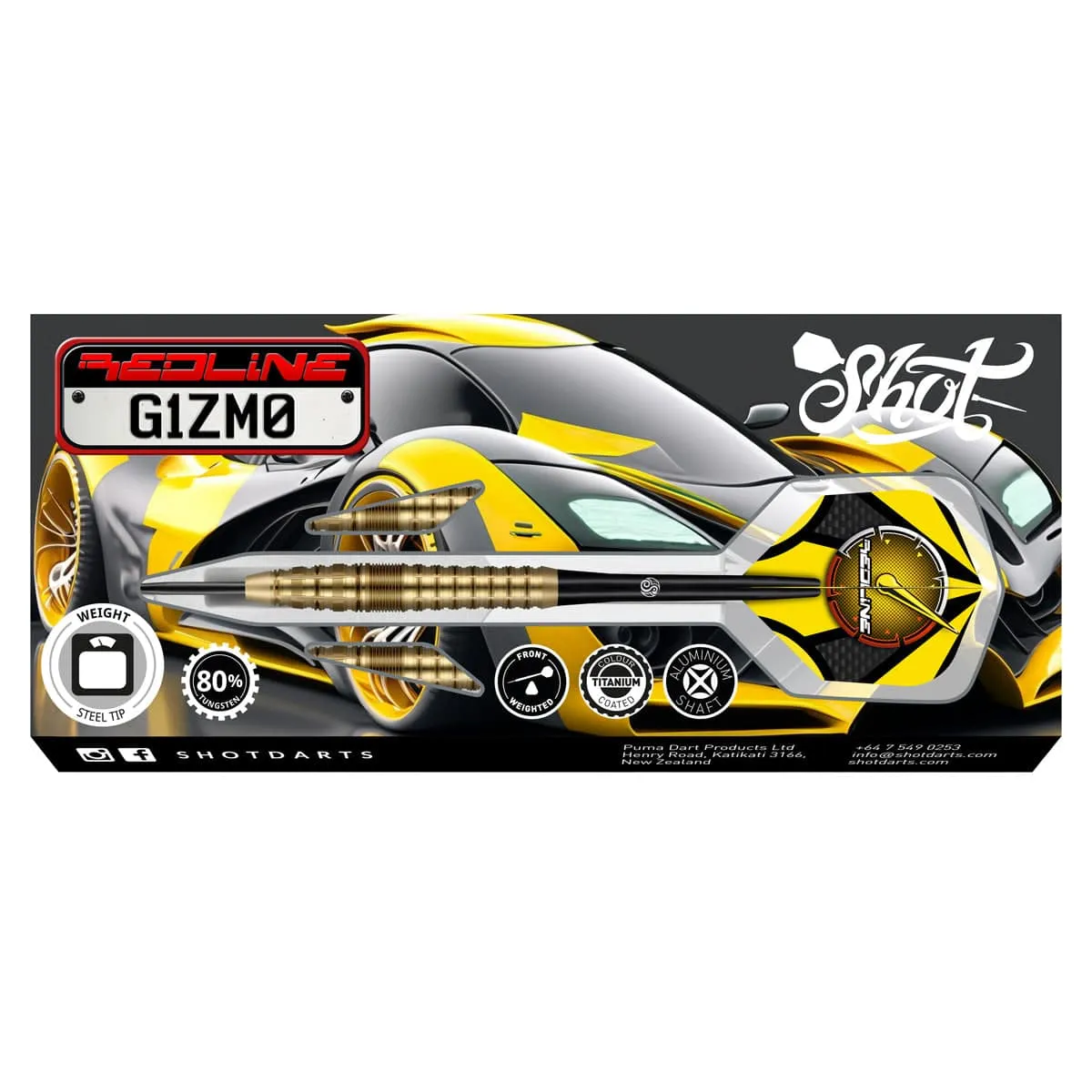 Redline G1ZM0 Steel Tip Dart Set-80% Tungsten Barrels