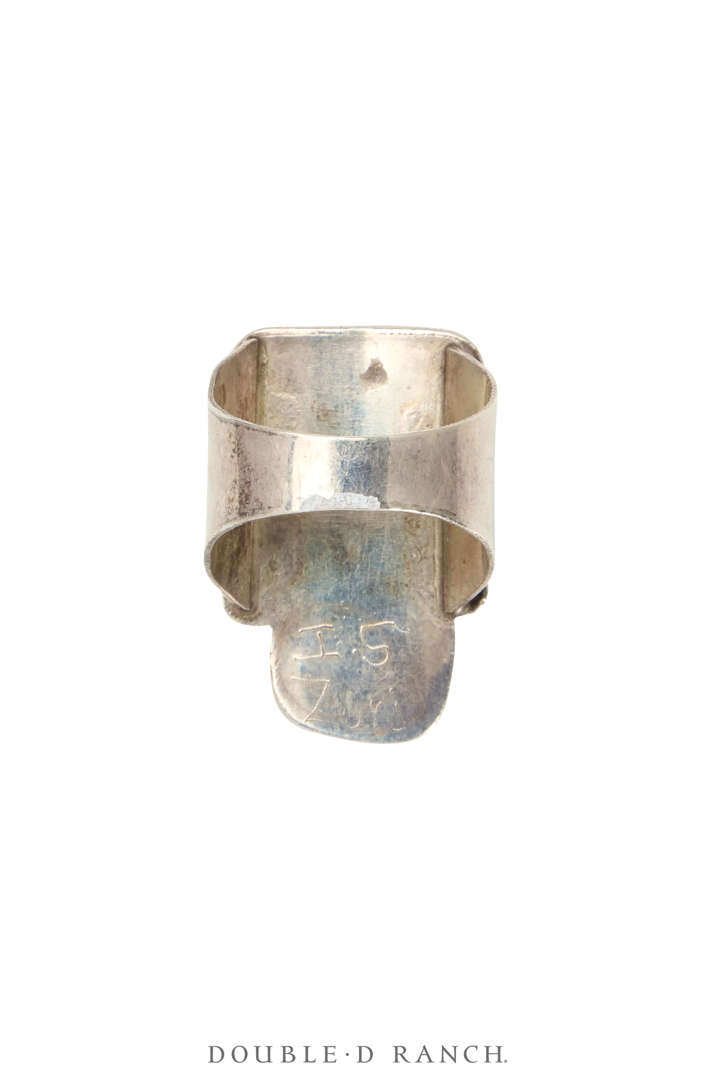 Ring, Inlay, Horse Profile, Hallmark, Vintage, 1646