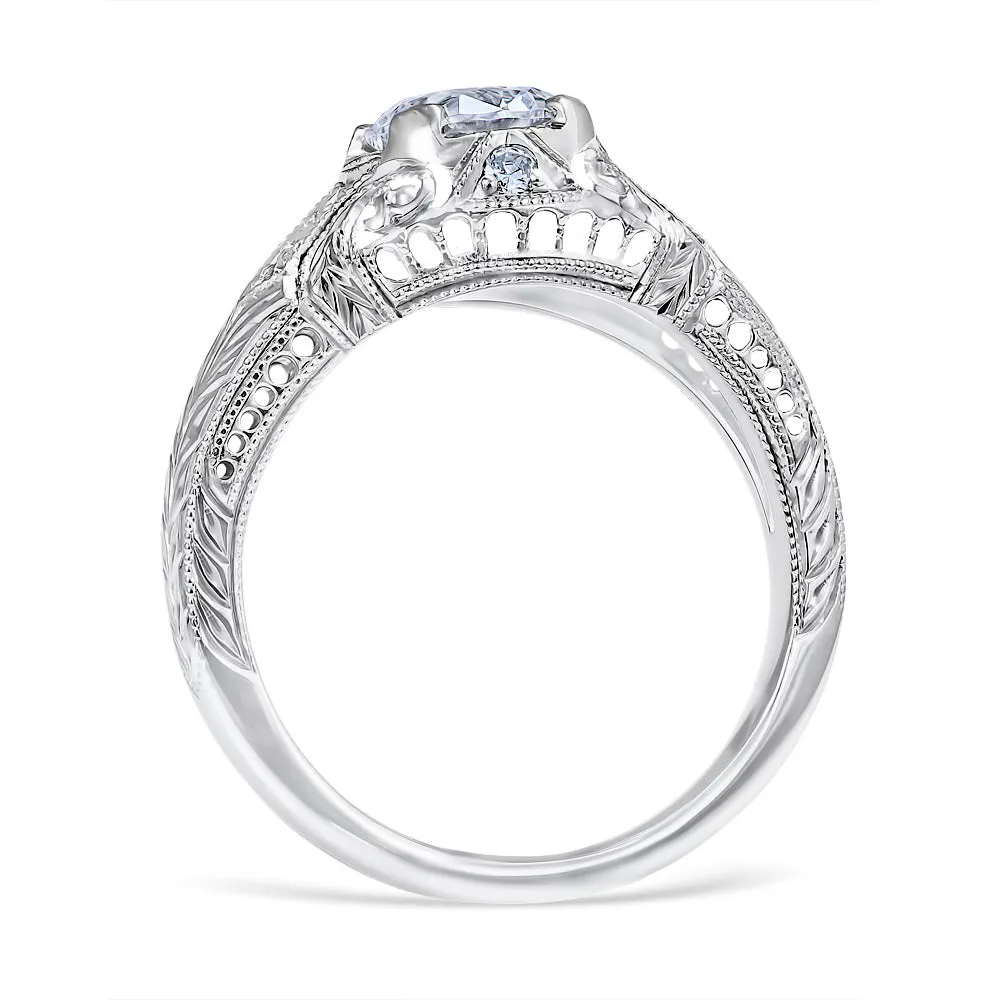 Romanesque Arcade Engagement Ring