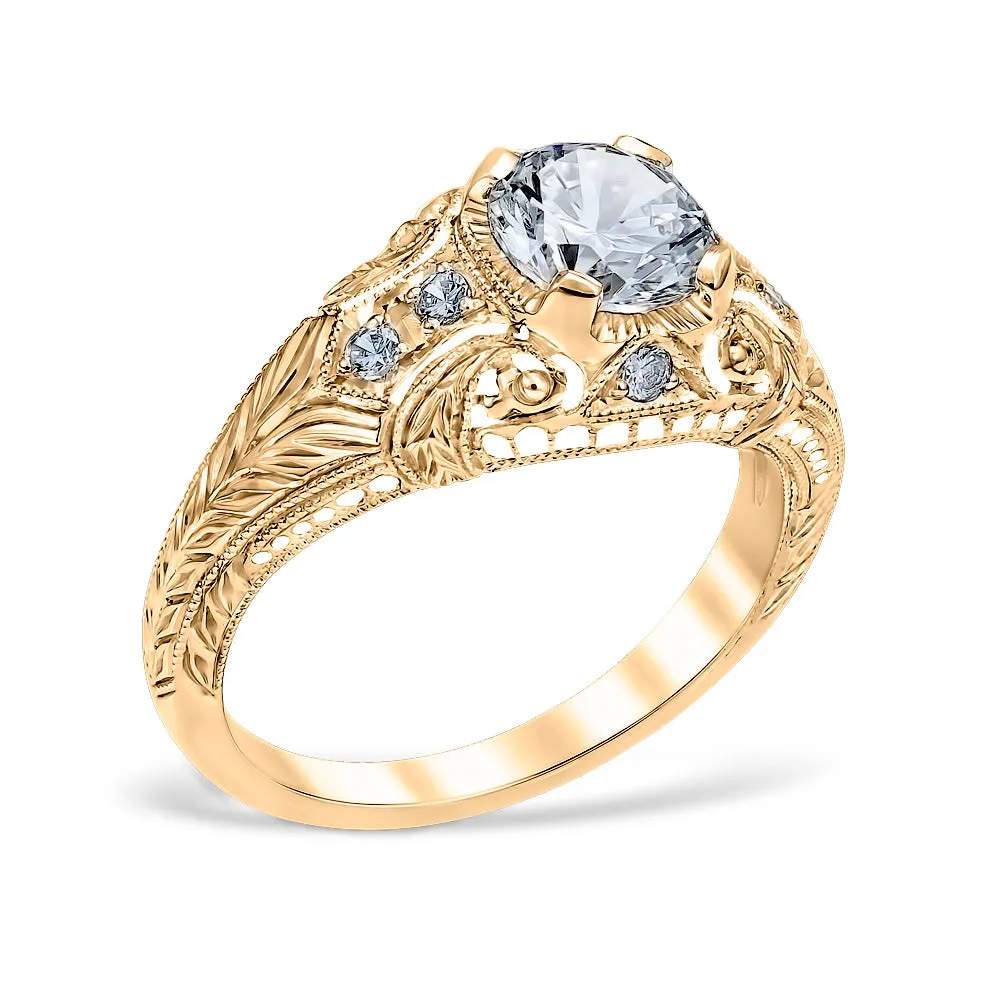 Romanesque Arcade Engagement Ring