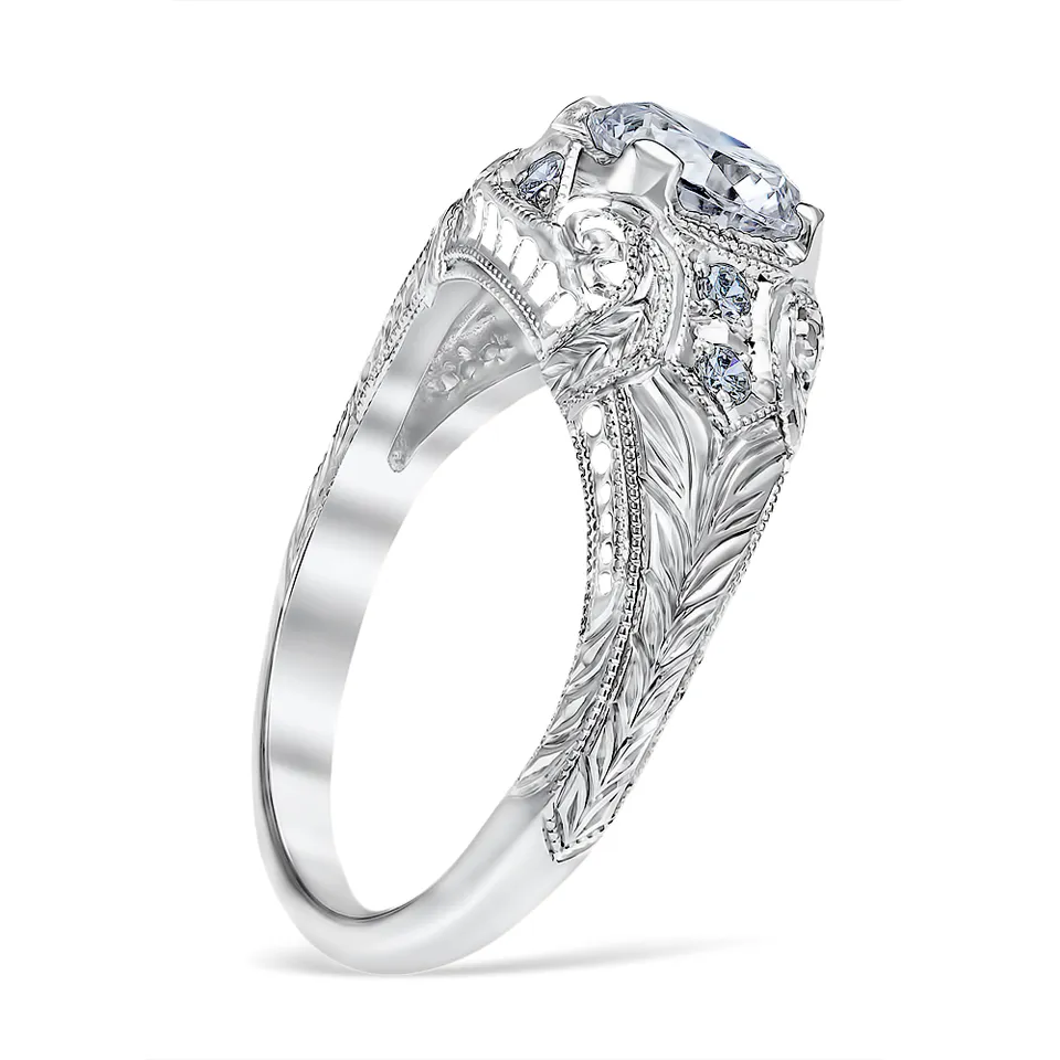 Romanesque Arcade Engagement Ring