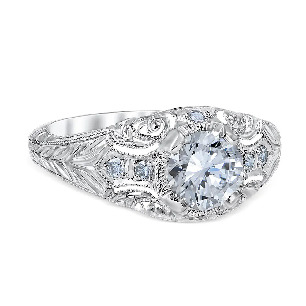 Romanesque Arcade Engagement Ring