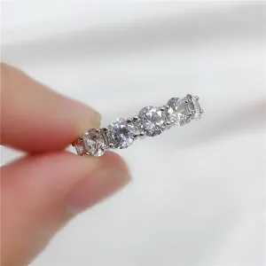 Round Cut Created Diamond Full Eternity Ring