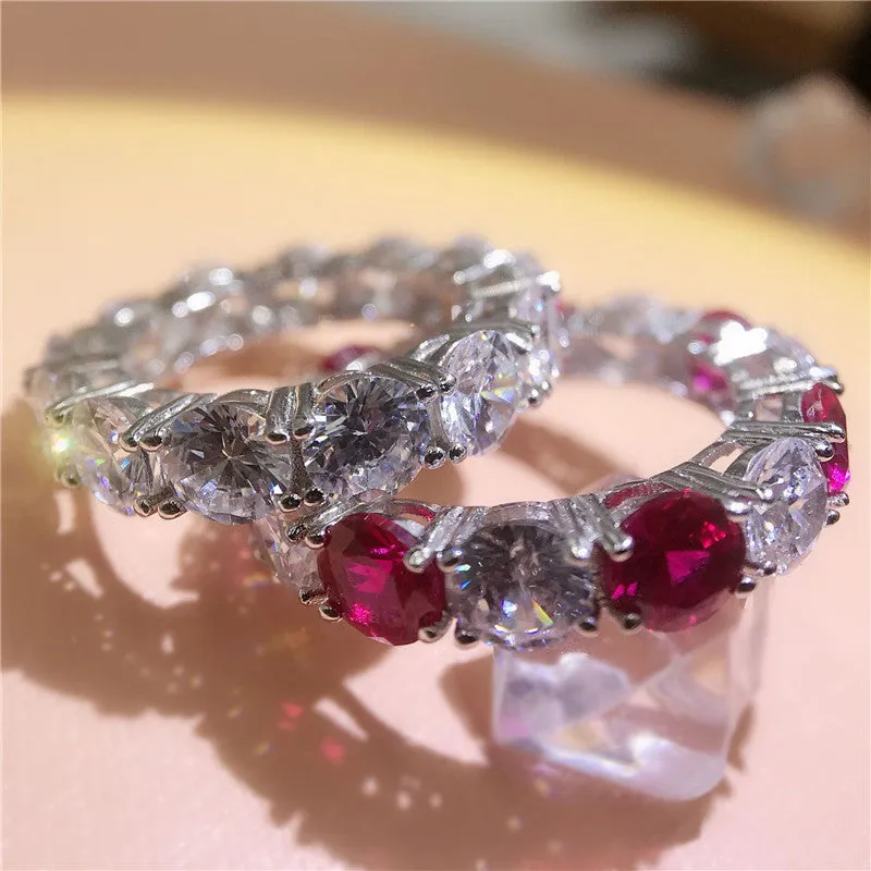 Round Cut Created Diamond Full Eternity Ring