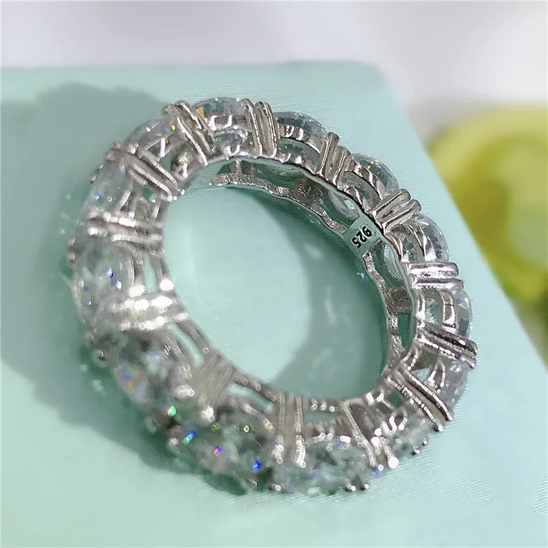 Round Cut Created Diamond Full Eternity Ring