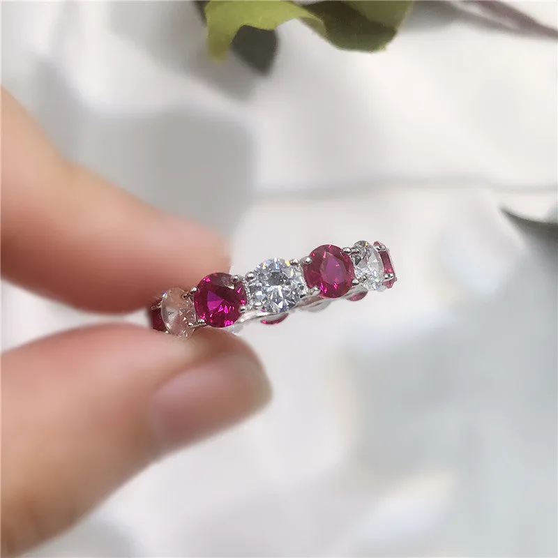 Round Cut Created Diamond Full Eternity Ring