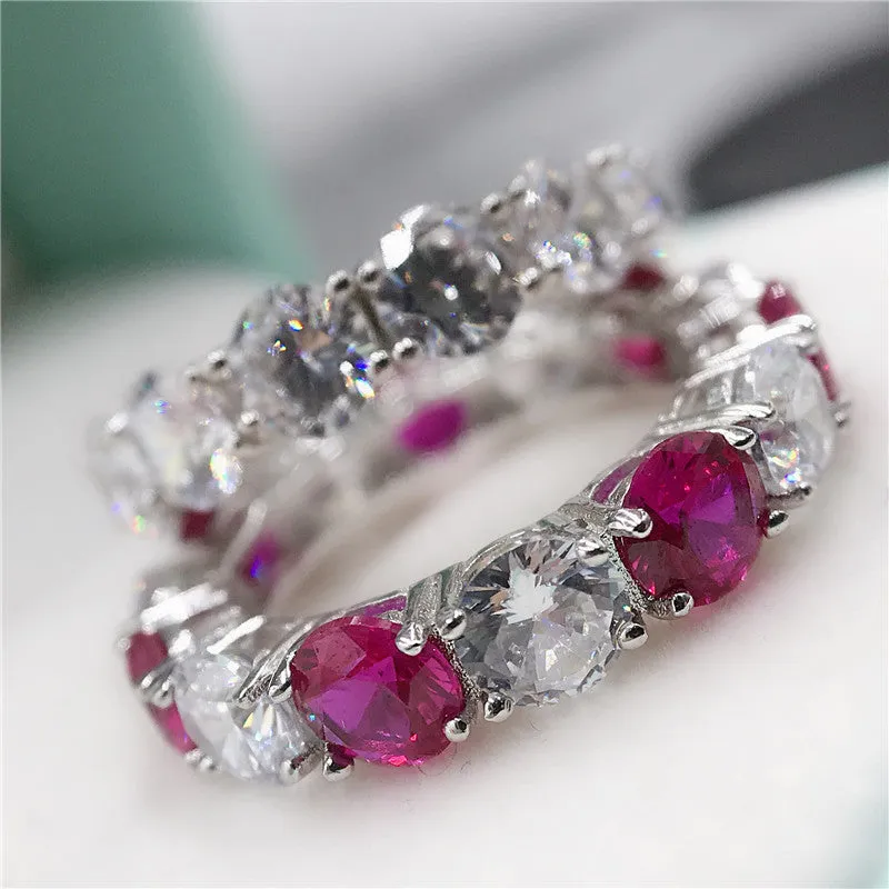 Round Cut Created Diamond Full Eternity Ring