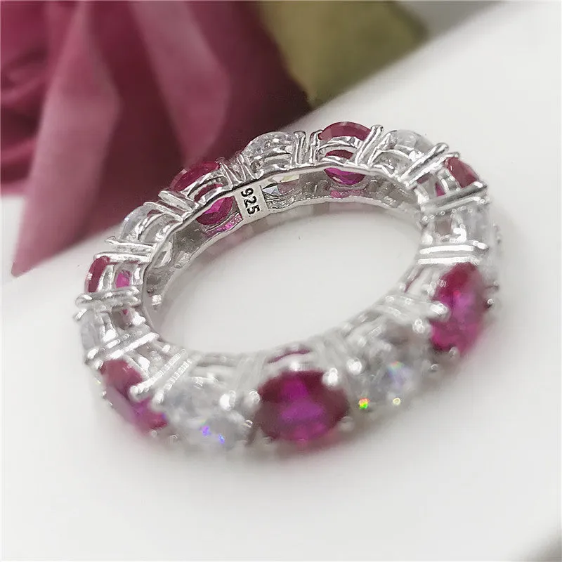 Round Cut Created Diamond Full Eternity Ring