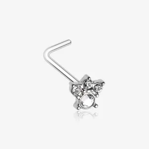 Royal Majestic Sparkle L-Shaped Nose Ring