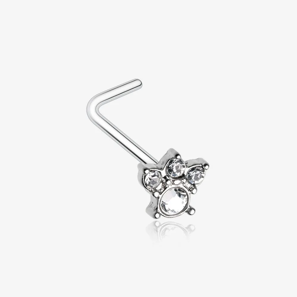 Royal Majestic Sparkle L-Shaped Nose Ring