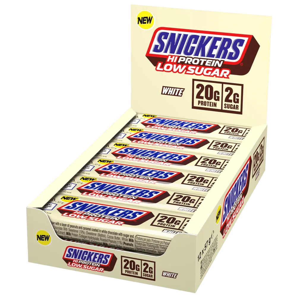 Snickers Hi-Protein White Bar Low Sugar - 10x57g.