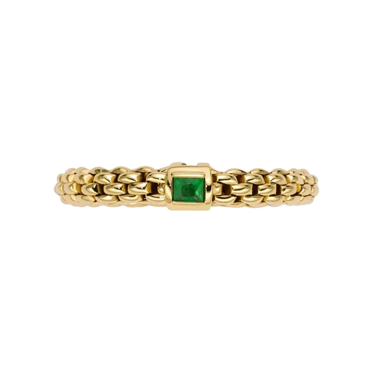 Souls 18K Yellow Gold Flex It Ring Set With Emerald (Pre-Order)