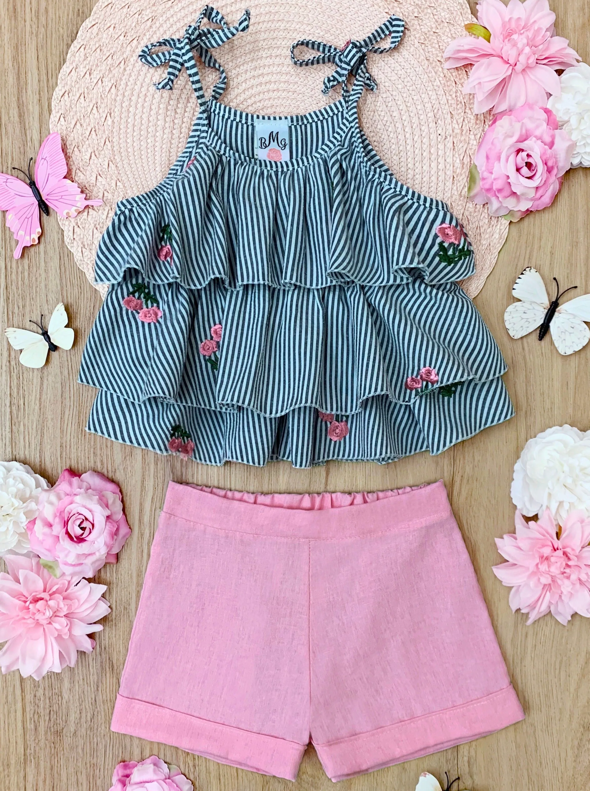 Southern Princess Ruffled Top and Short Set